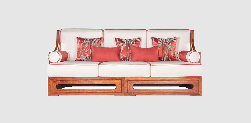 潮阳客厅中式实木沙发组合