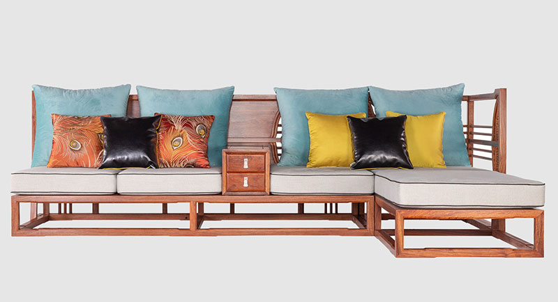 潮阳中式家居装修实木沙发组合家具效果图