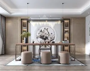 潮阳新中式风格茶室如何规划设计